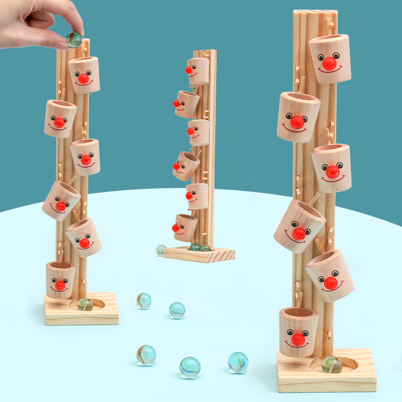 Marble Run Set - مونتيسوري مهرج نمط كتل شجرة خشبية