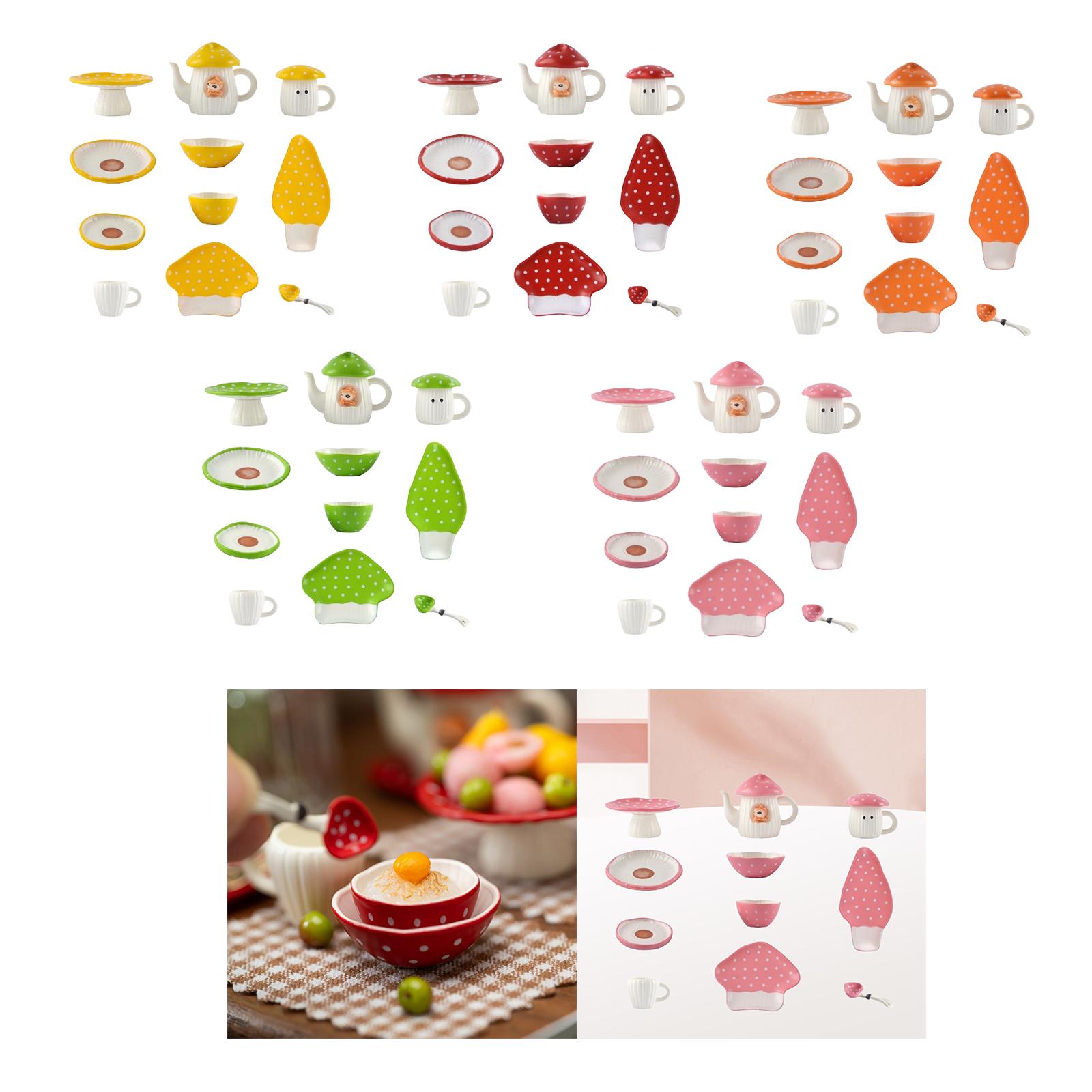 Play Kitchen Set - أدوات مائدة لبيت الدمى بمقياس 1/6،