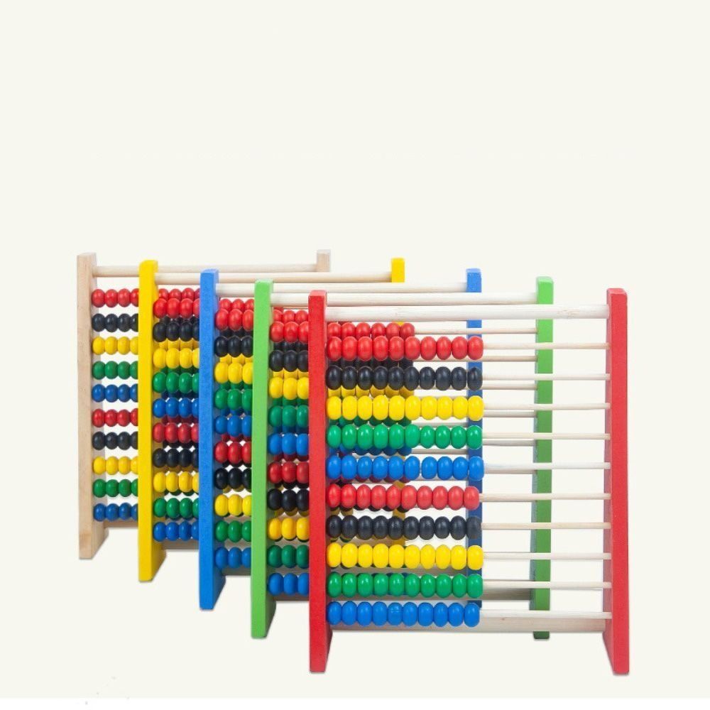 Kids Toys Yellow - عداد خشبي متين، أداة تعليمية باللون
