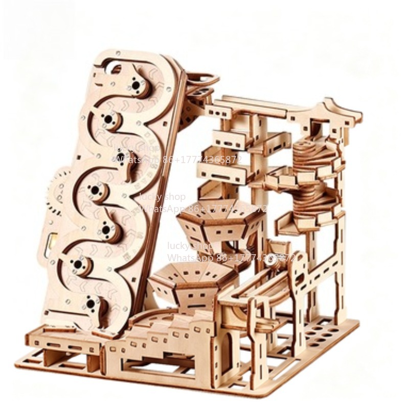 Marble Run Set - Ury مجموعة مسار رخام كهربائي خشبي