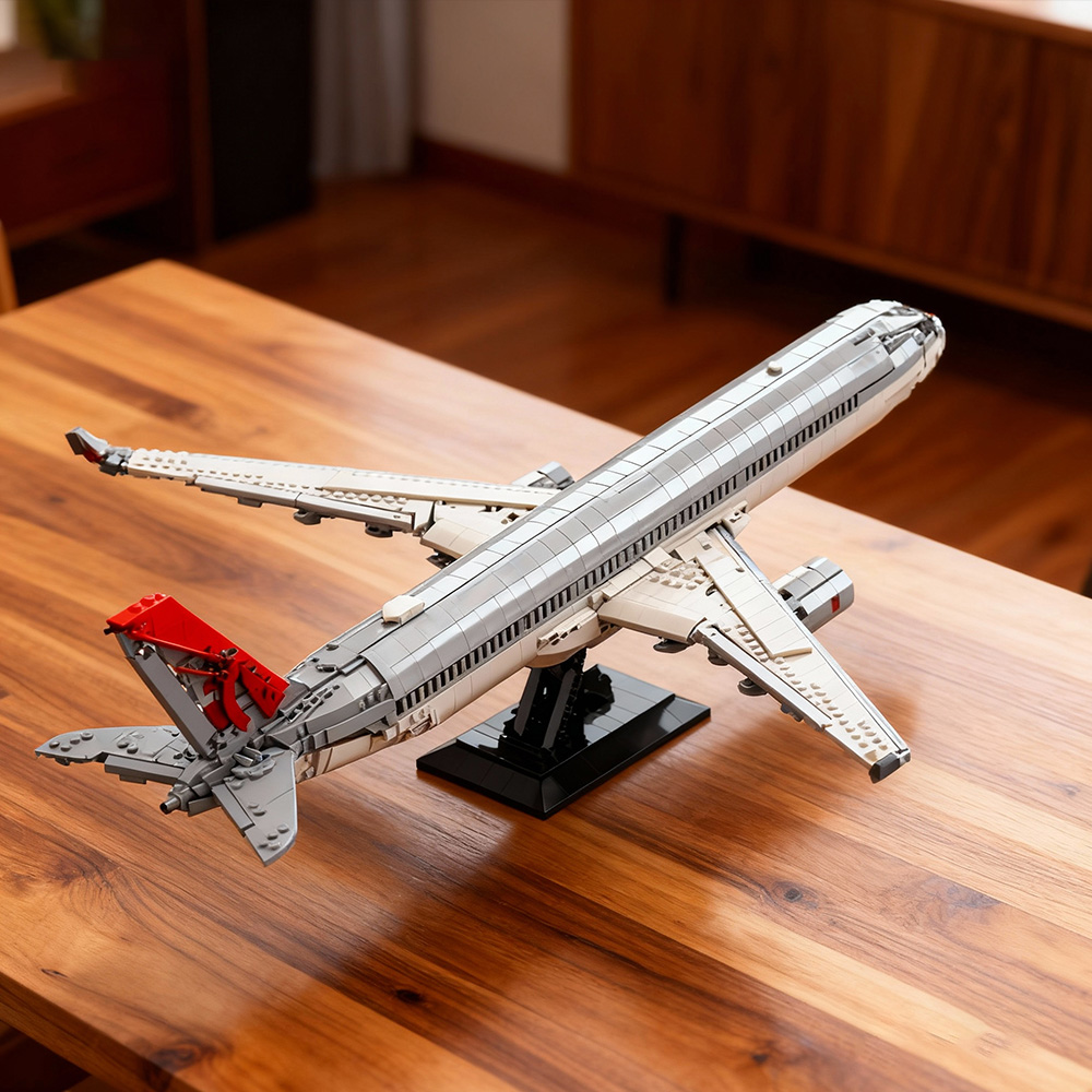 Kids Toys Qatar - مكعبات بناء طائرة قطارات إيروبس A350-1000