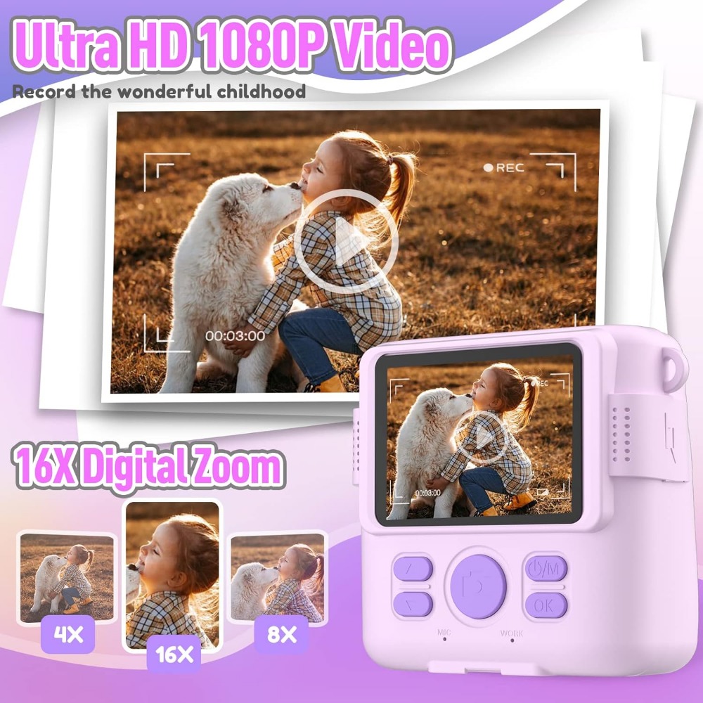 كاميرا طباعة فورية للأطفال، كا - مراجعة Kids Toys Videos وسعره