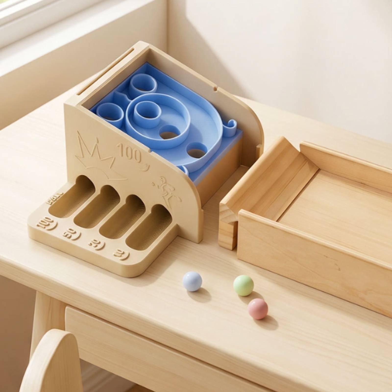 لعبة رخام خشبية مع منحدر مائل، - مراجعة Marble Run Set وسعره