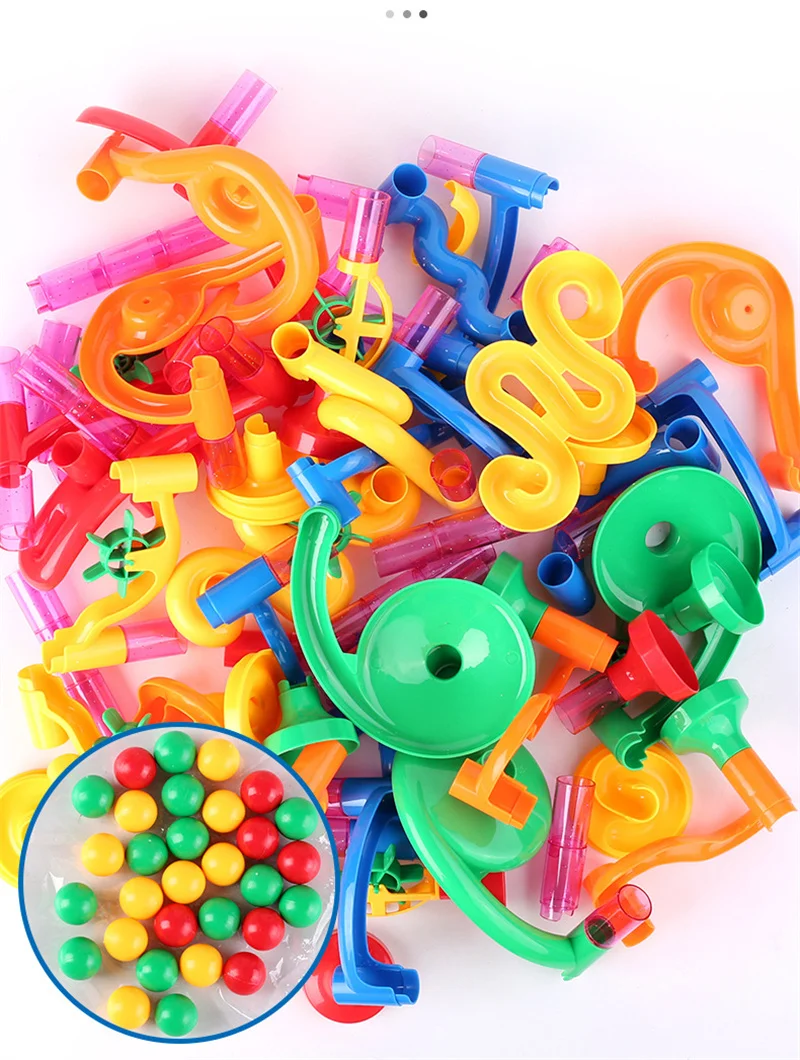 50-142 قطعة لعبة متاهة ثلاثية  - مراجعة Marble Run Set وسعره