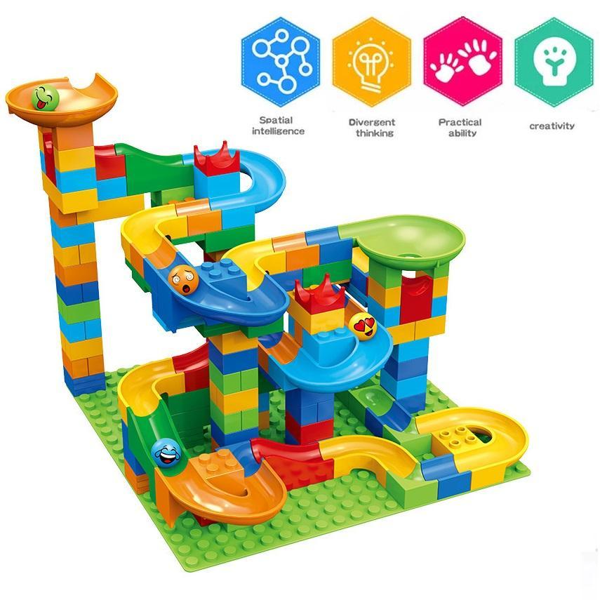 كتلة السكك الحديدية سباق الرخا - مراجعة Marble Run Set وسعره