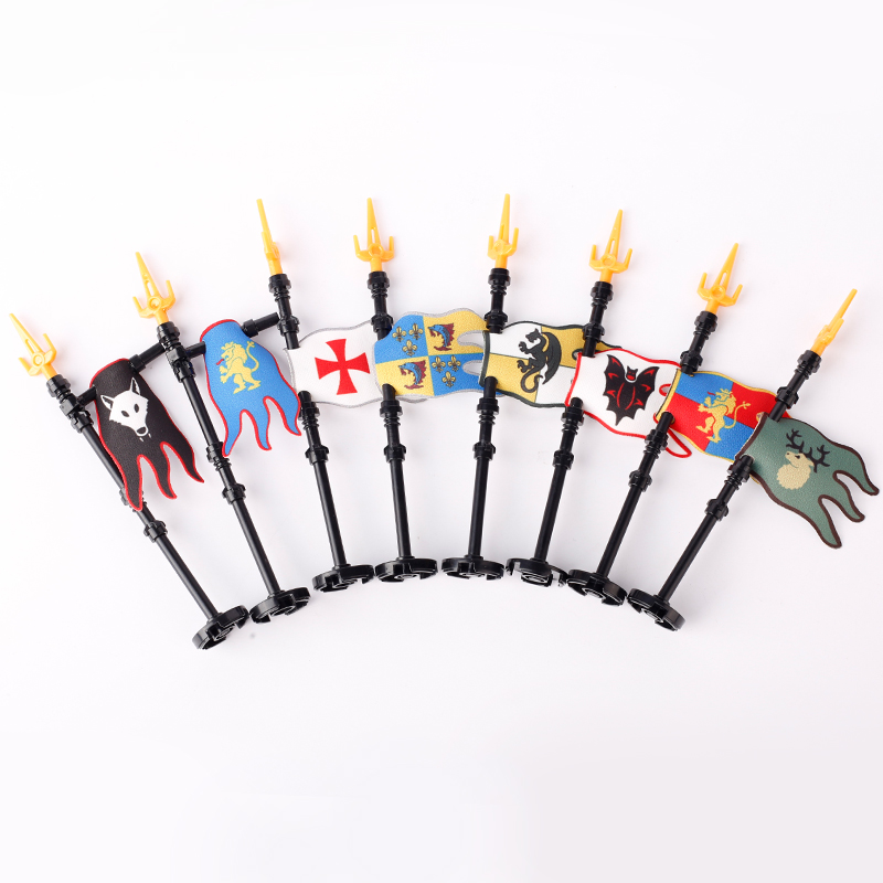 MOC قلعة العلم اللبنات الذئب ا - مراجعة Banner Kids Toys وسعره