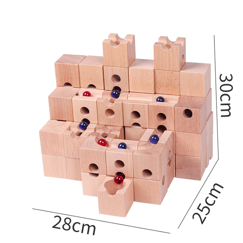 مجموعة بناء مسار الكرات الخشبي - مراجعة Marble Run Set وسعره