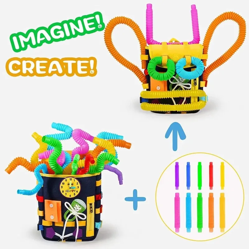 حقيبة ظهر من اللباد من مونتيسو - مراجعة Kids Zipper Toys وسعره