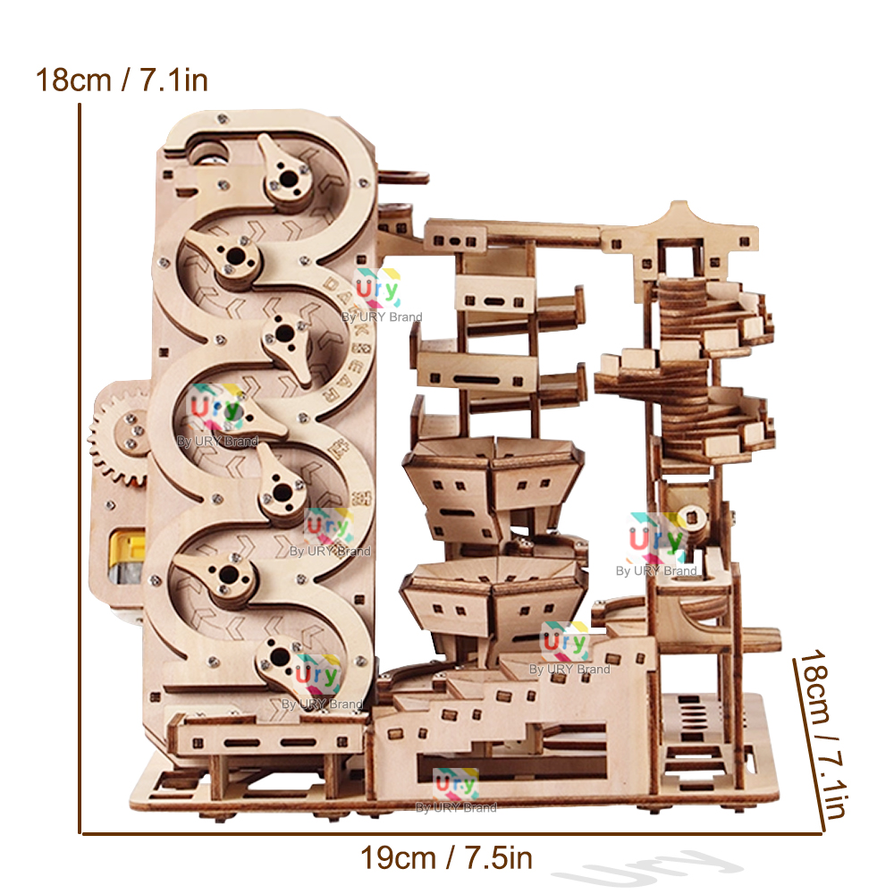Ury مجموعة مسار رخام كهربائي خ - مراجعة Marble Run Set وسعره