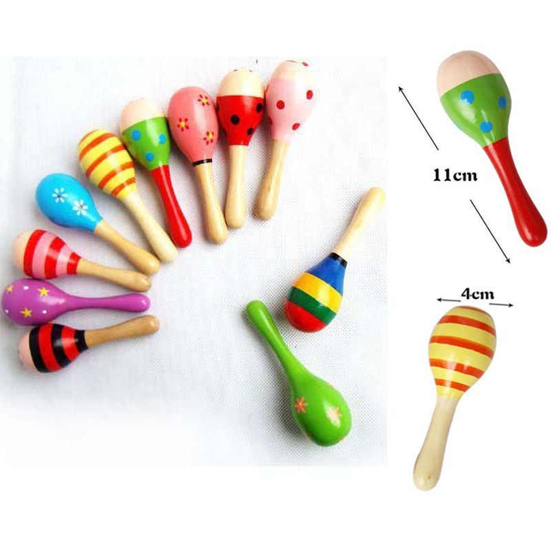 2 قطعة خشخيشات خشبية صغيرة ملو - مراجعة Kids Toys New Born وسعره